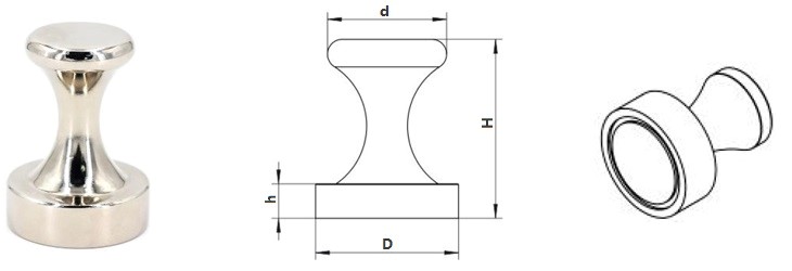 Magnetic Pushpins with Metal Shells Specification