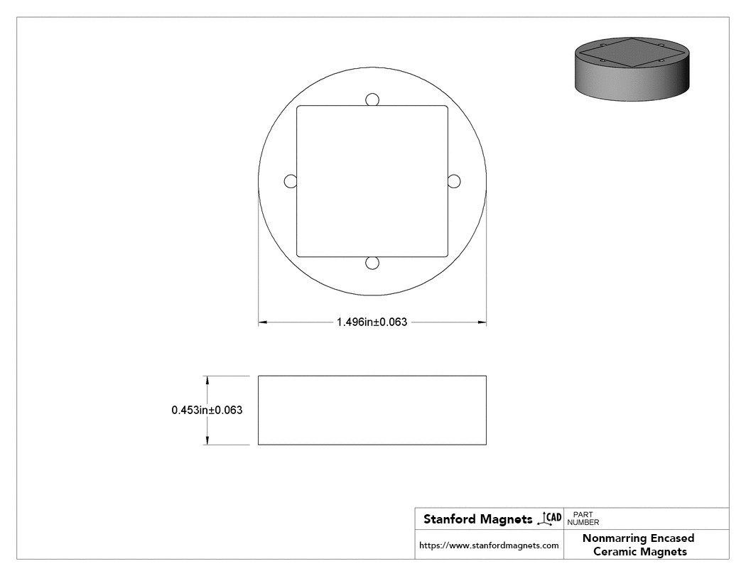 Nonmarring Encased Ceramic Magnets