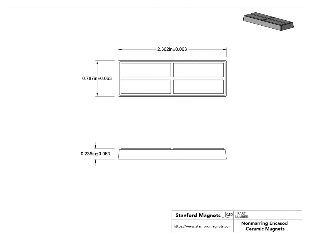 Nonmarring Encased Ceramic Magnets